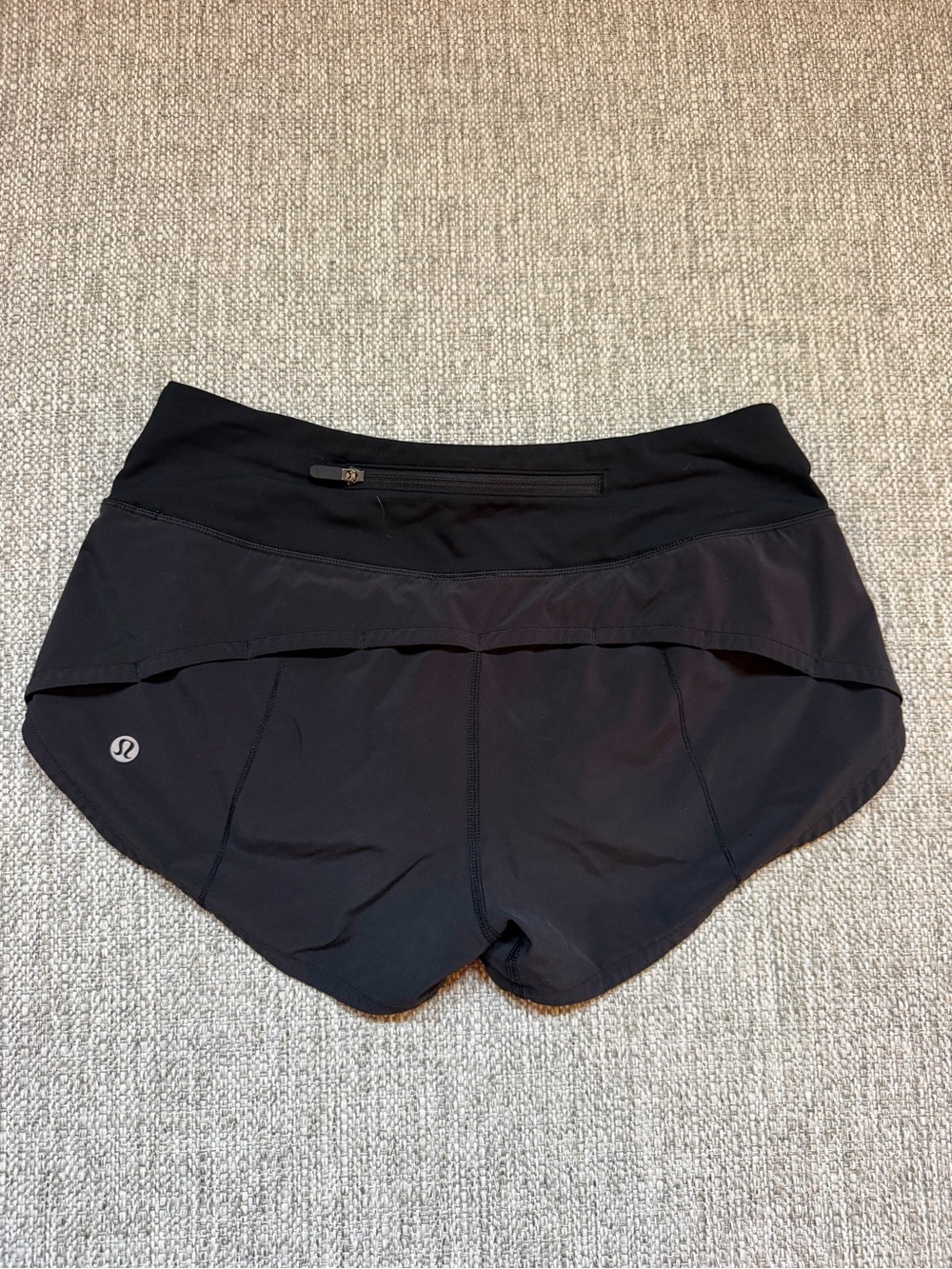 lululemon athletica Black Women's Athletic Shorts with Zip Pocket